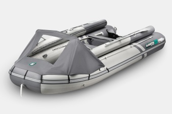 Моторная лодка ПВХ GLADIATOR E 450X PRO НДНД оранжево-темносерый
