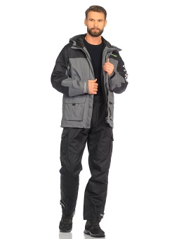 Костюм демисезонный ЮКОН серый/черный Breathable 52-54 /188