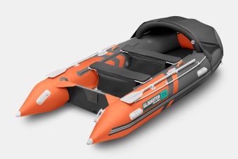 Моторная лодка ПВХ GLADIATOR C 370 AL оранжево-темносерый
