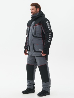 Костюм зимний Siberia LUX Серый/Черный 44-46 /182-188 тк. Breathable, -45С