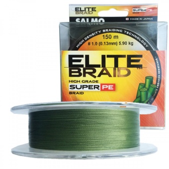 Плетенка Salmo ELITE BRAID 125м зеленая 0,11мм 4,35кг