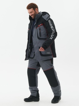 Костюм зимний Siberia LUX Серый/Черный 44-46 /182-188 тк. Breathable, -45С